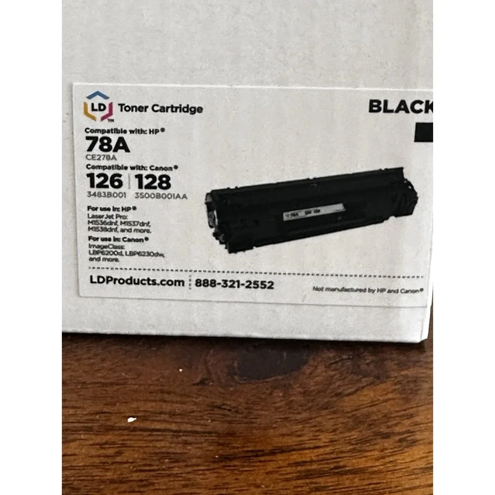 Lot Of 2 LD Comp Black 'Toner for HP CE278A‎ 78A LaserJet M1536dnf M1539dnf 278A